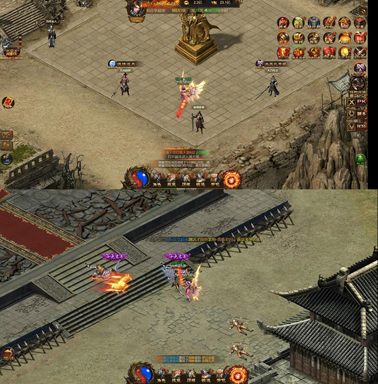 屠龙雷霆传奇H5消费变态版一键端：双区即玩+GM授权后台